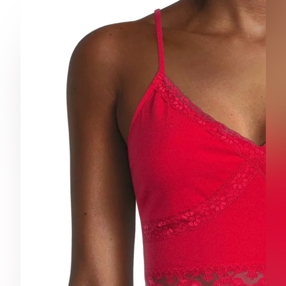 No Boundaries Red 3XL Padded Lace Trim Brami Tank Top New With Tags - Picture 5 of 16